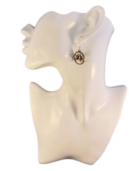 Preview: Vögelchen Ohrringe Vintage Vogel Spatz Ast